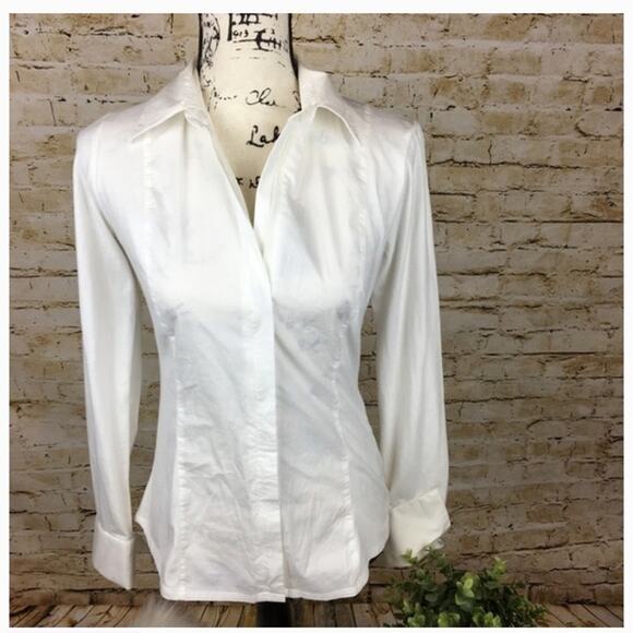 Cabi Zip Front Cotton Ladies Blouse Large - Picture 1 of 8